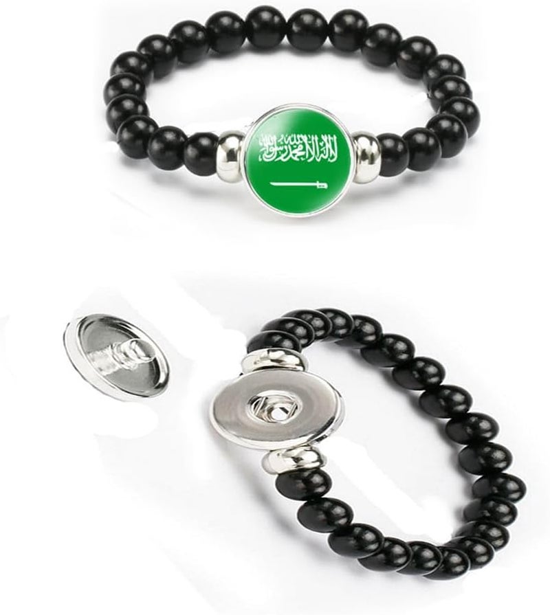 vmcoatdu National Flag Bracelet Elastic Rope Beaded Bracelet Support Your Country Travel Souvenir Gifts for Men Women - Image 4
